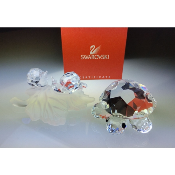 Swarovski Crystal Snails w/ Turtle 1T