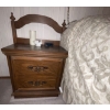 Image 2 : Vintage Queen Bed w/ 2 Bedside Dressers Includes Luxurious Newer Mattress/Boxspring Bedding & More