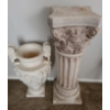 Image 1 : Decorative Plaster Urn 11 W, 19 T and Pillar 9 W, 9 D, 28 T 