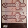 Image 1 : Bank of Canada 1986- $2 Sequential Bills BUW1888641/ 42