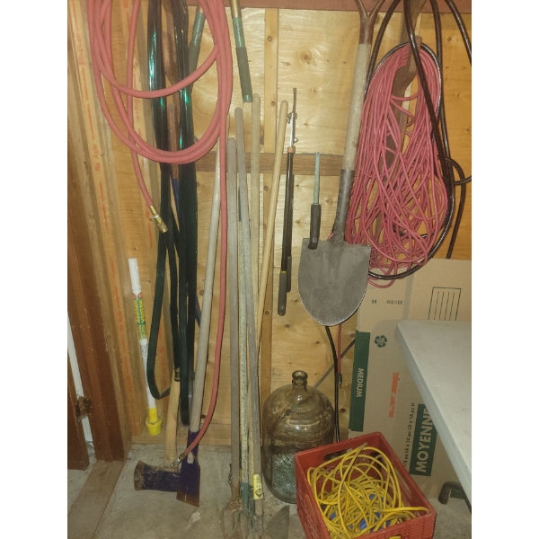 Lawn & Garden Essentials - Garden Tools Extension Cords Axe Water Canister 