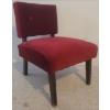Image 4 : Red Velvet Accent Chair  18w x 20d x  21 tall