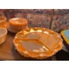 Image 5 : Anchor Hocking Fire-King Peach Lustre 2 serving plates 2 bowls 5 deserts bowls along with Fire king 