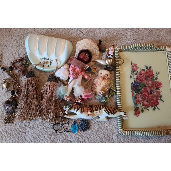 Tray w/ Rose Design 18 X 12, Sombrero Man 12 T and More!