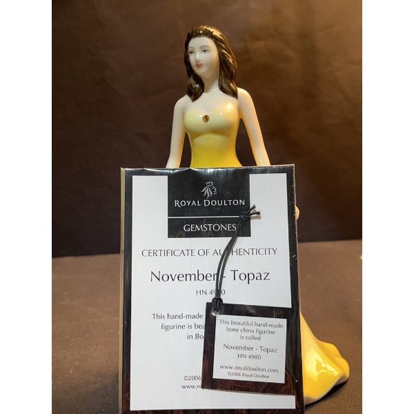 Royal Doulton November Topaz Figurine HN 4980