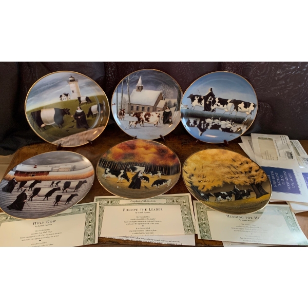 Franklin Mint Collectable Nun Plates w/ Certificates of Authenticity 6 Pack