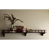 Image 1 : Display Shelf 48 W, 6 D, 7 T and Decor Including: Vase 9 T, Egyptian Art 9 X 7 and More!