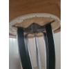 Image 4 : MCM Laminate Top Circular Dining Table w/ Black and Chrome Base 37" Diameter, 29.5 T