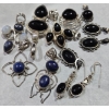 Image 3 : Polished Black Obsidian, Opalite & Sodalite Stone Pendants With 925 Settings