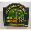 Image 1 : Golf Stories Told Here-Old Golfer's Drinking Club Sign/Wall Hanging