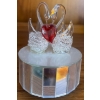 Image 3 : Asian Stone Look Lamp 19T w/ Cherub Candle Holder & More