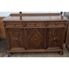 Image 1 : Carved Oak Hutch or Buffet with Storage, Circa 1940s