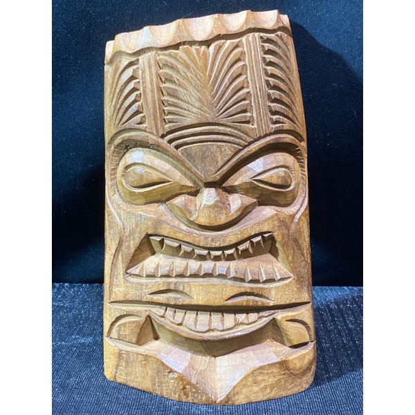 Wood Carving "Happy Face" - Unknown Origin
