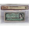Image 1 : Graded Canadian 1954 Mod. Portrait $1 Choice UNC Prefix: *A/F