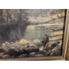 Image 3 : Framed Print of Livestock at River 23 X 17