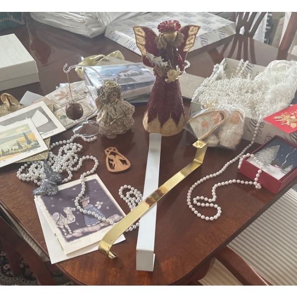 Luxury Holiday Decor Collection - Pearl Garland Antique Copper Christmas Ball & more