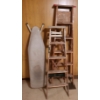 Image 1 : Pair of Wooden Ladders (4 Step: 57 T and 5 Step: 71 T) also Includes: Ironing Board 