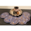 Image 1 : Stamped Sterling Hindu Kalash & Decorative Thali Plate w/ Coaster Collection 