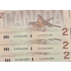 Image 2 : Collection Canadian 1986 2$ Notes Consecutive 3 Sets And  2 Birth Years 1983,1921 CRISP