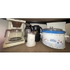 Image 1 : Rival Crock-Pot, Proctor-Silex Waffle Iron, And Vintage Coffee Pot & Cream Containersw/ Coffee Bean 