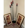 Image 1 : Pair Of Framed Art Prints w/ Petal Candelabra 44T