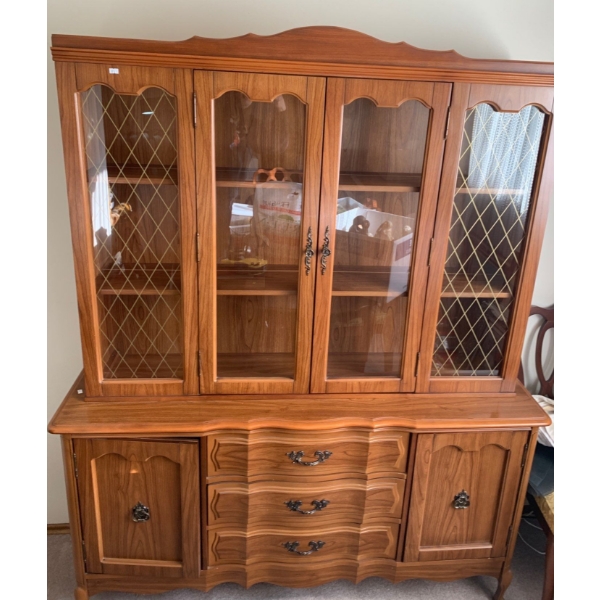 Lovely Wooden China Cabinet - 60W, 17D, 73T 