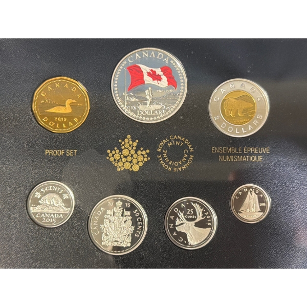 2015 50th Anniversary of the Canadian Flag Fine Silver Coin Set 63.17 Grams