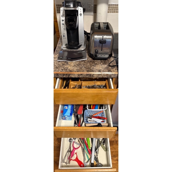 Kitchen Collection - Keurig K 130 Brewer, Toaster, Utensils, and More 