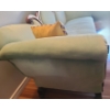 Image 4 : Vintage Eastlake Light Green Velvet 3 Seater Couch w Wood Details 82" w 28" d & 36" h