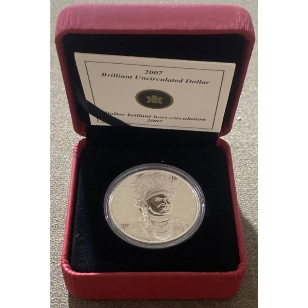 2007 Brilliant Uncirculated Dollar 99.9% Silver 31.39 Grams