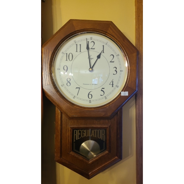 Ergo Regulator Wall Clock with Westminster Chime and Ave Maria 18 L, 11 W