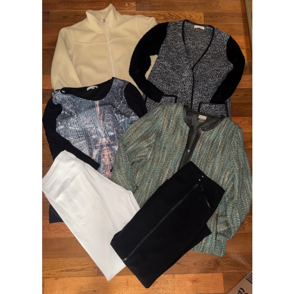 Ladies Office Casual Attire Size Large - Fitted 3/4 Length Skirt Blazer Bomber & more