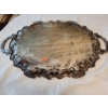 Image 2 : Beautiful Victorian Silver Plated Serving Tray 21L (2 Handles)