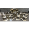 Image 1 : Metallic / Chrome Look Barware Collection - Ice Bucket & Rocks Glasses 
