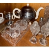 Image 2 : China Cabinet Finds - Crystal Servingware Tea Pot Table Decor & More