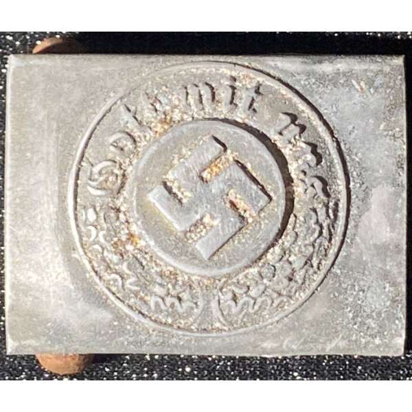 Third Reich Aluminum Got Mit Uns Police Badge 