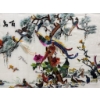 Image 2 : Framed Chinese Silk Embroidery of Phoenix Among Birds and Floral Motifs