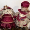 Image 4 : Velvet Dressed Christmas Characters w/ Mache Caroler 14T