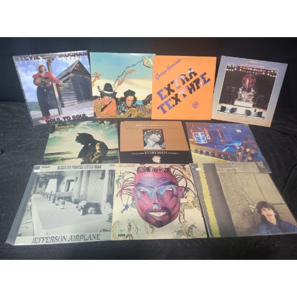 Assorted Records, Various Genres: George Harrison, Rush, Jefferson Airplane and More!