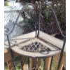 Image 7 : Metal Garden Set: Table 28" Top, 43 T, Four Chairs 19 W, 19 D, 46 T, Corner Shelf 20 W, 14 D, 55 T 