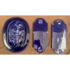 Image 2 : Blue Ceramic/Porcelain Decorative Tiles & Dish Matching Set (Some Chipping on Tiles) 