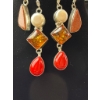 Image 3 : Stamped .925 Semi Precious Stone Necklace and Earring Set
