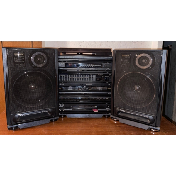 York Remote Control AM/FM Double Cassette Integrated Amplifier w/Remote Control  Model# GRANDEUR