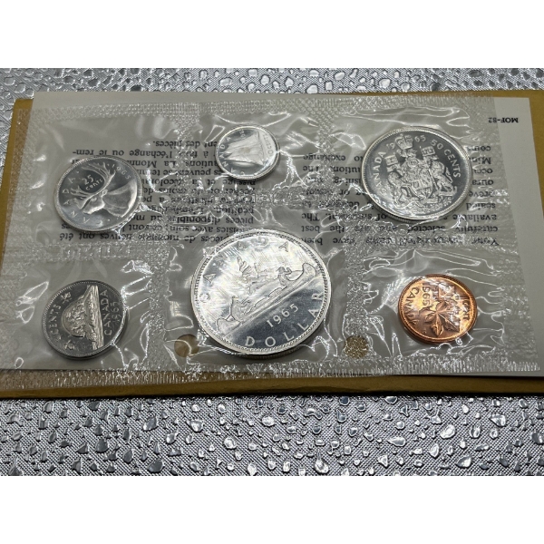1965 Canadian Uncirculated Coin Set 43g 80% Silver