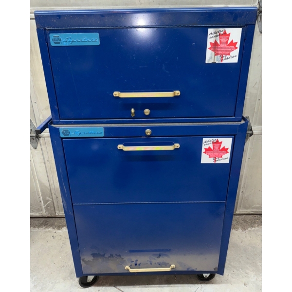 Two Piece Stackable Blue Heavy Duty Tool-Box- Efficient Design