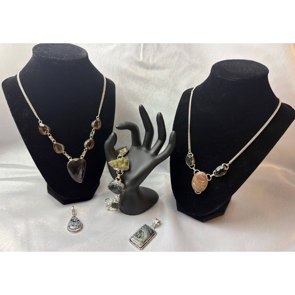 Stamped .925 Set Featuring Multiple Semi Precious Stones