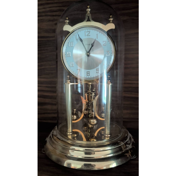 Kundo Anniversary Clock with Dome Cover and Metal Base