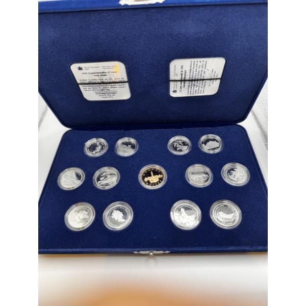 Canadian 13-Coin Confederation 125th Anniv/Provincial Quarters Proof Sterling Silver Set 