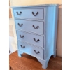 Image 3 : Four-Drawer Wood Chest with Blue Painted Finish