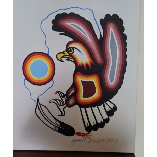 Eagle Painting by Lawrence Beaulieu 2005, Canvas 20 X 24